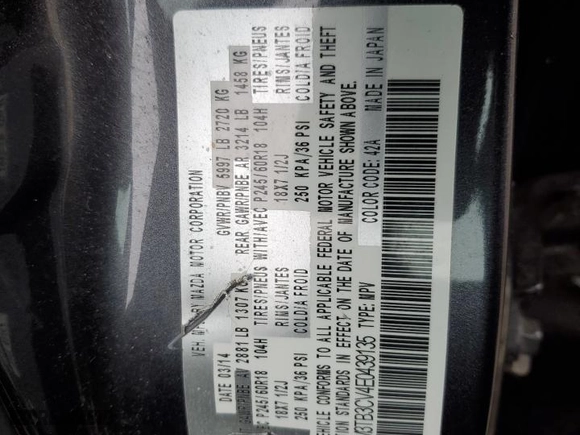 2014 Mazda CX-9 Touring with VIN JM3TB3CV4E0439135, listed as a Copart auction lot 44131685 with 137,200 mi miles and Salvage Title. Bid and sale history available at carsss.com. Image 13.