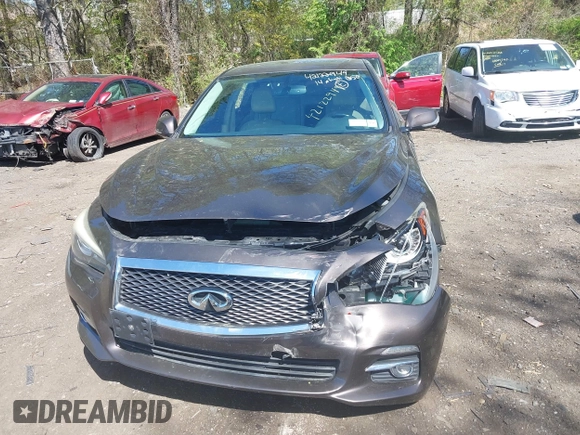 2014 Infiniti Q50 Premium with VIN JN1BV7ARXEM684719, listed as a IAAI auction lot 42122949 with 126,656 mi miles and . Bid and sale history available at DreamBid. Image 12.
