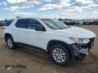 2020 Chevrolet Traverse LS with VIN 1GNERFKW0LJ312325, listed as a Copart auction lot 57518125 with 53,748 mi miles and Salvage title. Bid and sale history available at DreamBid. Image 4.