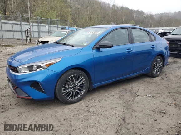 2022 Kia Forte GT-Line with VIN 3KPF54AD4NE453721, listed as a Copart auction lot 52625365 with 38,534 mi miles and Salvage Title. Bid and sale history available at carsss.com. Image 1.