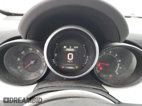 2017 FIAT 500X Lounge with VIN ZFBCFXDB4HP615415, listed as a Copart auction lot 43737305 with 114,259 mi miles and Salvage title. Bid and sale history available at DreamBid. Image 9.
