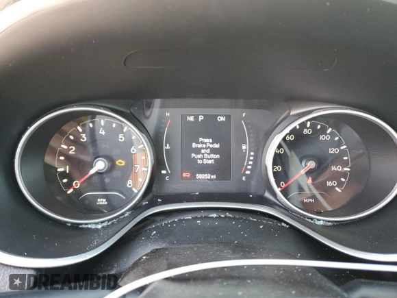 2020 Jeep Compass Altitude with VIN 3C4NJCBB8LT169550, listed as a Copart auction lot 86330194 with 59,252 mi miles and Salvage Title. Bid and sale history available at carsss.com. Image 9.