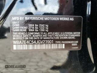 2018 BMW 7 Series 740i xDrive with VIN WBA7E4C54JGV23901, listed as a Copart auction lot 77322824 with 70,922 mi miles and Salvage Title. Bid and sale history available at carsss.com. Image 12.