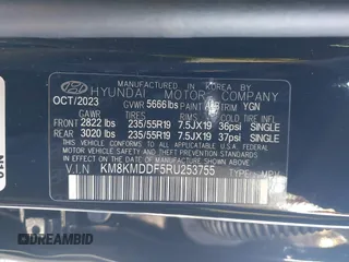 2024 Hyundai Ioniq 5 SE z VIN KM8KMDDF5RU253755, wystawiony jako IAAI lot #41356002 z przebiegiem 3 997 mil mil oraz . Historia ofert i sprzedaży dostępna na DreamBid. Obrazek 9.