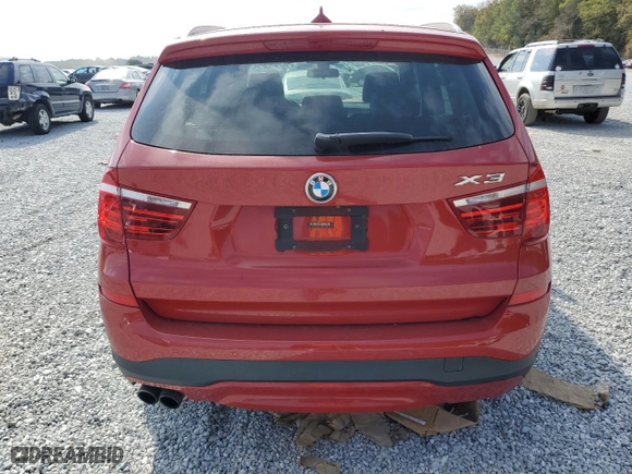 2015 BMW X3 sDrive28i with VIN 5UXWZ7C5XF0M83536, listed as a Copart auction lot 77955554 with 51,698 mi miles and Salvage Title. Bid and sale history available at carsss.com. Image 6.