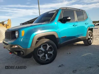 2022 Jeep Renegade Trailhawk with VIN ZACNJDC11NPN50059, listed as a Copart auction lot 43249915 with 32,494 mi miles and Salvage Title. Bid and sale history available at DreamBid. Image 1.
