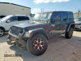 2020 Jeep Wrangler Unlimited Rubicon with VIN 1C4HJXFG3LW234034, listed as a Copart auction lot 55484915 with 23,891 mi miles and Salvage title. Bid and sale history available at DreamBid. Image 1.