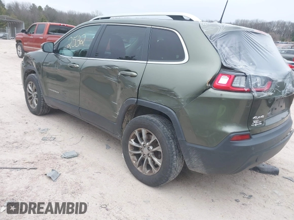 2019 Jeep Cherokee Latitude Plus with VIN 1C4PJMLB2KD395617, listed as a IAAI auction lot 41992532 with 254,632 mi miles and . Bid and sale history available at carsss.com. Image 3.