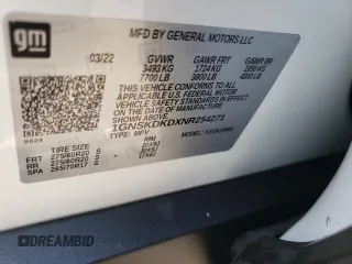 2022 Chevrolet Suburban Z71 with VIN 1GNSKDKDXNR254271, listed as a Copart auction lot 62811314 with Not Provided miles and Salvage Title. Bid and sale history available at DreamBid. Image 14.