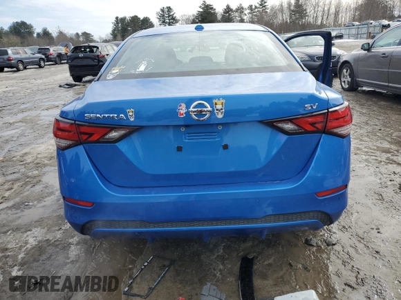 2020 Nissan Sentra SV with VIN 3N1AB8CV1LY241809, listed as a Copart auction lot 46157885 with 39,418 mi miles and Salvage Title. Bid and sale history available at carsss.com. Image 6.