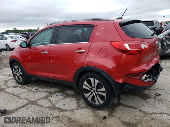 2013 Kia Sportage EX z VIN KNDPC3A26D7441345, wystawiony jako Copart lot #58832265 z przebiegiem 129 264 mil mil oraz Szkoda całkowita • Salvage title. Historia ofert i sprzedaży dostępna na DreamBid. Obrazek 2.