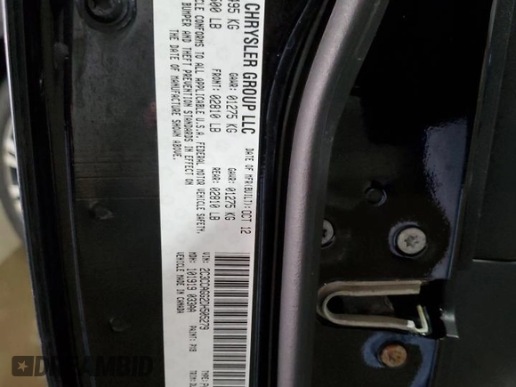 2013 Chrysler 300 S z VIN 2C3CCAGG2DH505279, wystawiony jako Copart lot #43584625 z przebiegiem 155 645 mil mil oraz Szkoda całkowita • Salvage title. Historia ofert i sprzedaży dostępna na DreamBid. Obrazek 12.