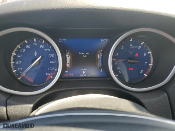 2019 Maserati Ghibli with VIN ZAM57XSA9K1322189, listed as a Copart auction lot 55374484 with 22,937 mi miles and Salvage Title. Bid and sale history available at carsss.com. Image 9.