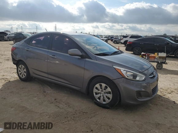 2015 Hyundai Accent GLS with VIN KMHCT4AEXFU906644, listed as a Copart auction lot 43817915 with 121,072 mi miles and Salvage Title. Bid and sale history available at carsss.com. Image 4.