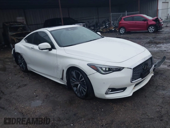 2021 Infiniti Q60 Luxe with VIN JN1EV7KL1MM470045, listed as a IAAI auction lot 41337676 with 11,154 mi miles and . Bid and sale history available at DreamBid. Image 13.