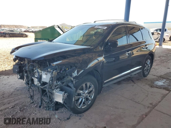 2015 Infiniti QX60 with VIN 5N1AL0MN5FC558446, listed as a Copart auction lot 49477955 with 124,587 mi miles and Salvage Title. Bid and sale history available at DreamBid. Image 1.