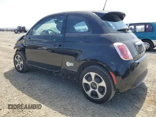 2017 FIAT 500e with VIN 3C3CFFGE5HT524117, listed as a Copart auction lot 58864585 with 65,393 mi miles and Salvage title. Bid and sale history available at DreamBid. Image 2.
