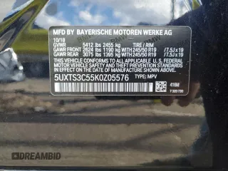 2019 BMW X3 M40i with VIN 5UXTS3C55K0Z05576, listed as a Copart auction lot 88419555 with 87,170 mi miles and Salvage Title. Bid and sale history available at DreamBid. Image 13.