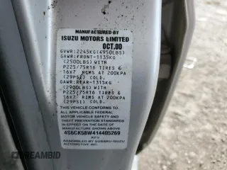 2001 Honda Passport LX z VIN 4S6CK58W414405269, wystawiony jako Copart lot #55362765 z przebiegiem 158 166 mil mil oraz Szkody całkowita. Historia ofert i sprzedaży dostępna na DreamBid. Obrazek 12.