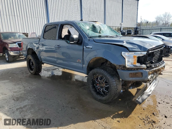 2019 Ford F-150 XL with VIN 1FTEW1E56KFA97042, listed as a Copart auction lot 50885595 with Not provided miles and Salvage title. Bid and sale history available at DreamBid. Image 4.