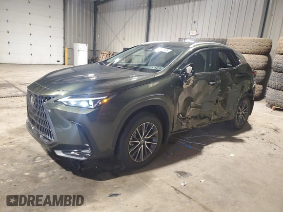 2025 Lexus NX 350 z VIN 2T2AGCEZ5SC081445, wystawiony jako Copart lot #51842125 z przebiegiem 9 861 mil mil oraz Szkoda całkowita • Salvage title. Historia ofert i sprzedaży dostępna na DreamBid. Obrazek 1.