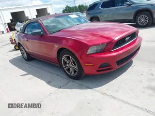 2014 Ford Mustang V6 with VIN 1ZVBP8EM8E5278957, listed as a IAAI auction lot 41996963 with 128,489 mi miles. Bid and sale history available at carsss.com. Image 1.