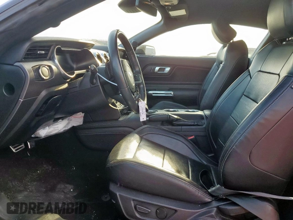 2021 Ford Mustang EcoBoost with VIN 1FA6P8TH5M5112166, listed as a Copart auction lot 57572685 with 46,611 mi miles and Salvage title. Bid and sale history available at DreamBid. Image 7.