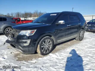 2017 Ford Explorer Platinum with VIN 1FM5K8HT5HGC03137, listed as a Copart auction lot 89224205 with 146,196 mi miles and Salvage Title. Bid and sale history available at carsss.com. Image 1.