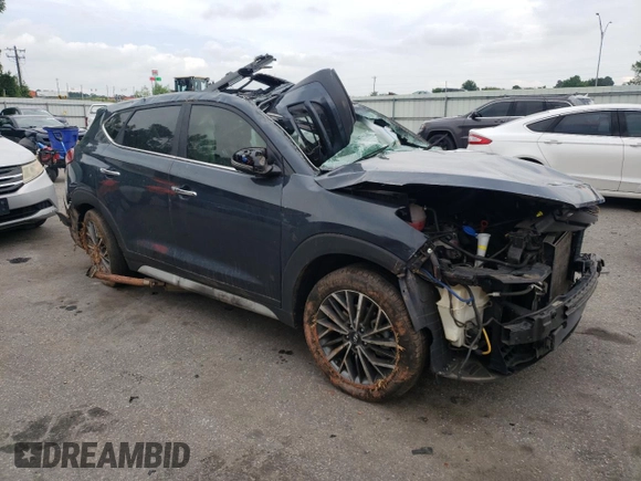 2021 Hyundai Tucson Ultimate with VIN KM8J3CAL4MU338338, listed as a Copart auction lot 54318835 with Not provided miles and Salvage title. Bid and sale history available at DreamBid. Image 4.