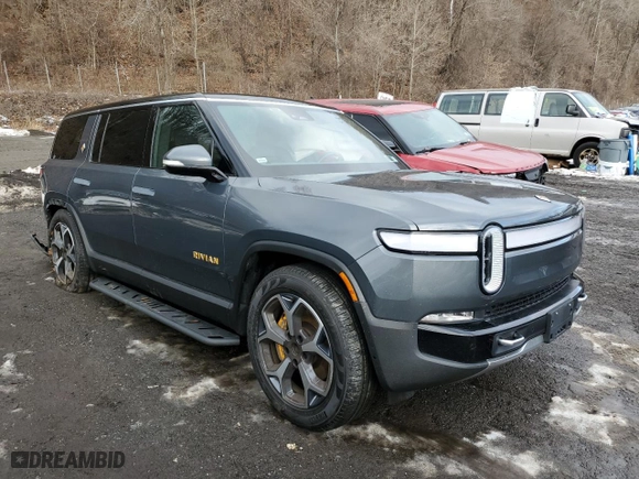 2023 Rivian R1S Adventure with VIN 7PDSGABA0PN029892, listed as a Copart auction lot 43248005 with 0 mi miles and Salvage Title. Bid and sale history available at carsss.com. Image 4.