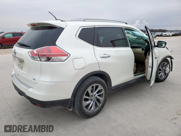 2015 Nissan Rogue SL with VIN 5N1AT2MT1FC880656, listed as a Copart auction lot 46079405 with 0 mi miles and Salvage Title. Bid and sale history available at carsss.com. Image 3.