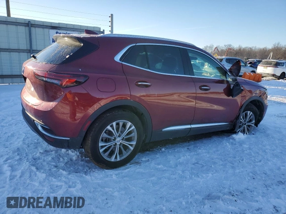2022 Buick Envision Preferred with VIN LRBAZLR4XND164615, listed as a Copart auction lot 42204715 with 15,832 mi miles and Salvage Title. Bid and sale history available at carsss.com. Image 3.