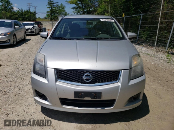 2012 Nissan Sentra SR with VIN 3N1AB6AP2CL607721, listed as a Copart auction lot 62948695 with 57,549 mi miles and Salvage title. Bid and sale history available at DreamBid. Image 5.