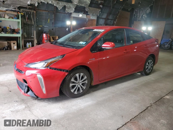 2019 Toyota Prius LE z VIN JTDL9RFU3K3005566, wystawiony jako Copart lot #73356914 z przebiegiem 49 028 mil mil oraz Nie do naprawy • Non repairable. Historia ofert i sprzedaży dostępna na DreamBid. Obrazek 1.