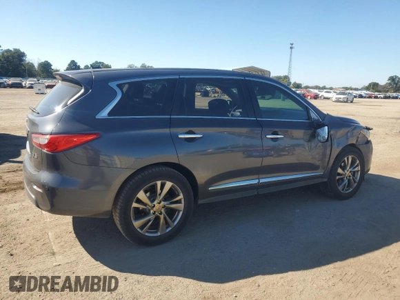 2013 Infiniti JX35 with VIN 5N1AL0MNXDC321819, listed as a Copart auction lot 74062434 with 125,483 mi miles and Salvage Title. Bid and sale history available at carsss.com. Image 3.