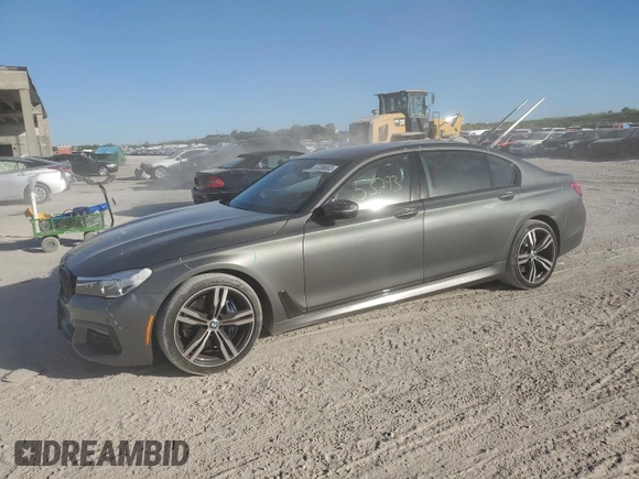 2019 BMW 7 Series 740i with VIN WBA7E2C55KB217471, listed as a Copart auction lot 37298003 with 53,293 mi miles. Bid and sale history available at carsss.com. Image 1.