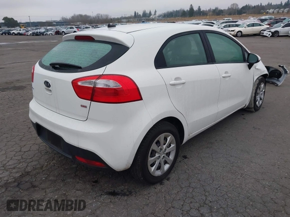 2013 Kia Rio LX with VIN KNADM5A34D6110013, listed as a IAAI auction lot 41306019 with 80,501 mi miles and . Bid and sale history available at DreamBid. Image 4.