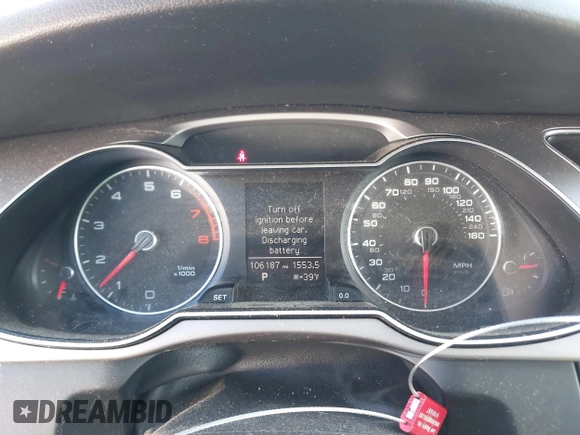 2013 Audi A4 Premium Plus with VIN WAUFFAFL7DN041344, listed as a IAAI auction lot 41194184 with 106,187 mi miles. Bid and sale history available at carsss.com. Image 7.