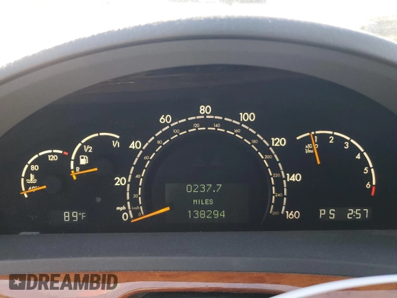 2003 Mercedes-Benz S-Class 4.3L with VIN WDBNG70JX3A325206, listed as a Copart auction lot 78759324 with 138,294 mi miles and Clean Title. Bid and sale history available at carsss.com. Image 9.