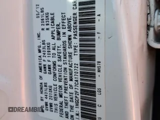 2012 Honda Accord EX с VIN 1HGCP2F77CA170722, выставлен на аукционе Copart как лот 54823045 с пробегом 191 455 миль миль и Списание • Salvage title. История ставок и продаж доступна на DreamBid. Изображение 13.
