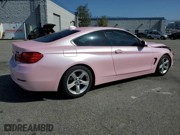 2015 BMW 4 Series 428i with VIN WBA3N7C58FK223086, listed as a Copart auction lot 54985015 with 115,857 mi miles and Salvage Title. Bid and sale history available at DreamBid. Image 3.