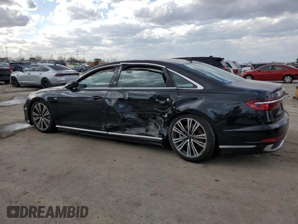2023 Audi A8 with VIN WAULDAF88PN010368, listed as a Copart auction lot 47824965 with 8,058 mi miles and Salvage Title. Bid and sale history available at carsss.com. Image 2.