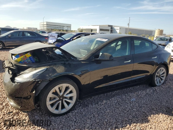 2023 Tesla Model 3 with VIN 5YJ3E1EA4PF459775, listed as a Copart auction lot 47998075 with 37,232 mi miles and Salvage Title. Bid and sale history available at DreamBid. Image 1.