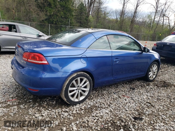 2012 Volkswagen Eos Komfort with VIN WVWBW7AH7CV000878, listed as a Copart auction lot 54667185 with 121,413 mi miles and Clean Title. Bid and sale history available at DreamBid. Image 3.