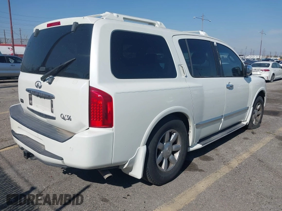 2005 Infiniti QX56 with VIN 5N3AA08A05N801653, listed as a IAAI auction lot 41992769 with 133,373 mi miles. Bid and sale history available at carsss.com. Image 4.