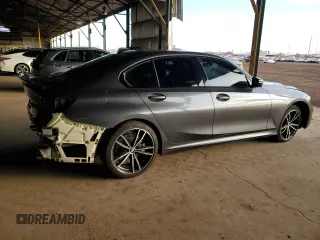 2020 BMW 3 Series 330i with VIN WBA5R1C02LFH52541, listed as a Copart auction lot 81815253 with 51,346 mi miles and Salvage Title. Bid and sale history available at carsss.com. Image 3.