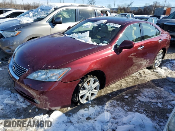2007 Lexus ES 350 with VIN JTHBJ46G772074918, listed as a Copart auction lot 86136524 with Not Provided miles and Salvage Title. Bid and sale history available at carsss.com. Image 1.