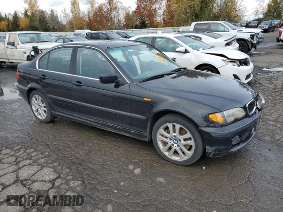 2002 BMW 3 Series 330xi with VIN WBAEW53482PG08312, listed as a Copart auction lot 80872734 with 180,306 mi miles and Salvage title. Bid and sale history available at DreamBid. Image 4.