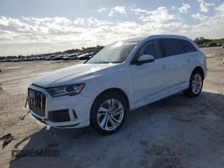 2024 Audi Q7 Premium z VIN WA1ACBF7XRD004147, wystawiony jako Copart lot #46189845 z przebiegiem 14 621 mil mil oraz Szkoda całkowita • Salvage title. Historia ofert i sprzedaży dostępna na DreamBid. Obrazek 1.