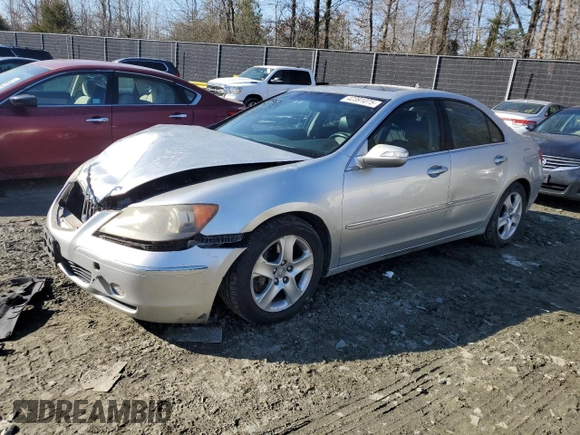 2005 Acura RL with VIN JH4KB16565C006773, listed as a Copart auction lot 42391075 with 203,355 mi miles and Salvage Title. Bid and sale history available at carsss.com. Image 1.